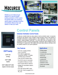 Thumbnail of document Data Sheet - DVP-120 Detection Ventilation Control Panels